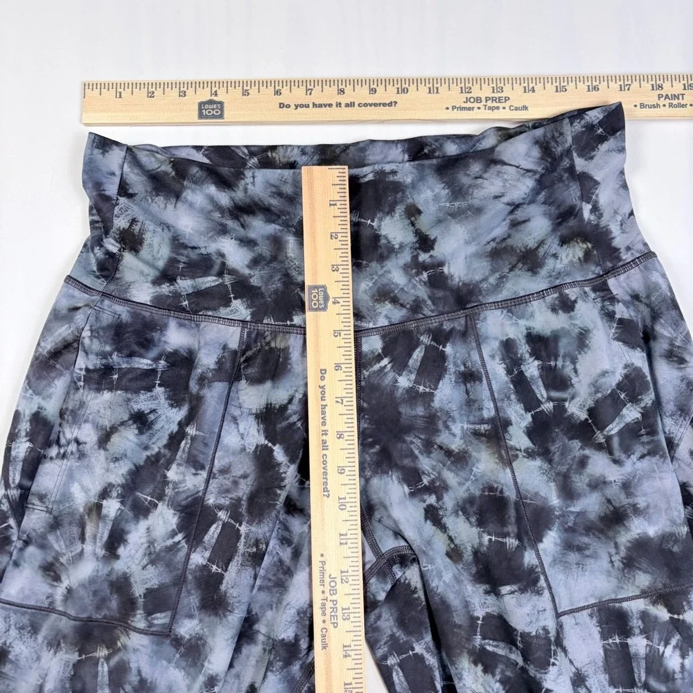 Athleta Salutation High Rise Blue Tie Dye Printed Joggers Sz 1X PLUS Lounge - Picture 7 of 8